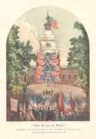 "The boys in blue," returning the state flags to the governor of Pennsylvania, Independence Square, Philadelphia July 4th, 1866. [graphic] / Rea & Sharp, engravers.