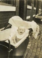 Infant in baby carriage, Philadelphia.