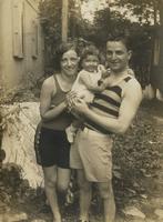 Parents and daughter in a country setting, Philadelphia.