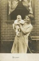 Mother holding infant, Philadelphia.