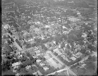 Aerial views of Media and West Philadelphia, Pennsylvania.