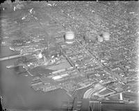 [Industrial waterfront along the Delaware River, Camden, New Jersey.]