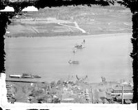 [Tacony-Palmyra Bridge construction, Tacony, Philadelphia].