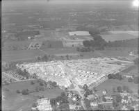 Aerial views of the construction of the Hollywood housing development, Abington Township, Pennsylvania.