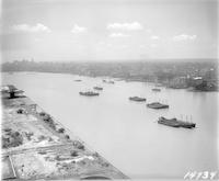 [North Philadelphia waterfront looking south along the Delaware River, Philadelphia.]