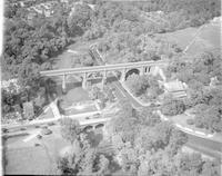 [Ridge Avenue and Philadelphia & Reading Railroad bridges over the Wissahickon Creek, Roxborough, Philadelphia.]