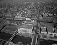 30th Street Station and the Main Post Office, 30th and Market Streets, West Philadelphia, Philadelphia.