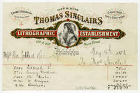 Office of Thomas Sinclair's Lithographic Establishment, 506 & 508 North Street, Philadelphia. [billhead]