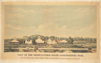 View of the Pennsylvania State Agricultural Fair, held at Powellton [sic], twenty-fourth ward, Philadelphia, late West Philadelphia, September 1854.
