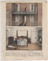 An accurate sketch from nature, of the exterior and interior of the house no. 39, Nth. Fourth St. Philadelphia, where the atrocious murder of Mrs. Rademacher was committed on the night of the 23d, March 1848, her wounds, and exact position when discovered