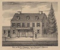 Res. of Dr. C.J. Snavely, South Prussian St. Manheim. Birth Place of General John Heintzleman.