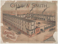 Chas. A. Smith. Barbers supplies. Jefferson and Randolph [Streets] Philadelphia.