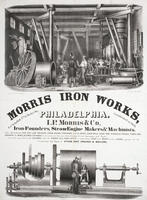 Morris Iron Works, cor. Schuylkill 7th & Market sts. Philadelphia. Established in 1828. 
