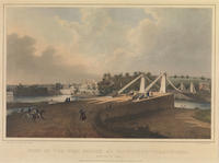 View of the Wire Bridge at Fairmount, Philadelphia. 
