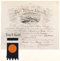 The Albion Society. [membership certificate] 