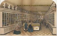 Interior view of George G. Evans' original gift book establishment. 439 Chesnut [sic] Str. Philadelphia.