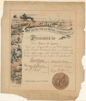 Great Central Fair for the Sanitary Commission [certificate]