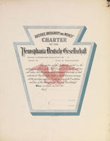 Charter of the Pennsylvania Deutsche Gesellschaft [membership certificate] 