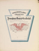 Charter of the Pennsylvania Deutsche Gesellschaft [membership certificate] 
