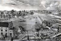 [A view of the Fairmount Water-Works with Schuylkill in the distance. Taken from the mount.]