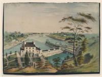 [A view of the Fairmount Waterworks with Schuylkill in the distance. Taken from the mount.]