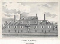 Friends' Alms-House. on Walnut St. Philada. -- Erected in 1745. Taken down in 1841.