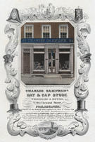 Charles Oakford's hat & cap store, wholesale & retail, No. 104, Chesnut [sic] Street, Philadelphia.