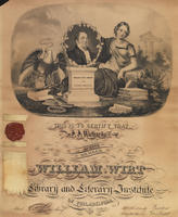 William Wirt Library and Literary Institute of Philadelphia [certificate]