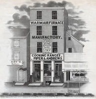 [Piper & Andrews, warm air furnace manufactory. Cooking ranges. 82 North Sixth Street, Philadelphia]
