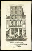John C. Baker & Co. wholesale dealers & importers of drugs, medicines, chemicals, paints & dye stuffs, No. 100, North Third St. Philadelphia.