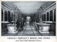 Charles Oakford's model hat store, 158, Chestnut Street Philadelphia. Hats, caps and furs, wholesale and retail.