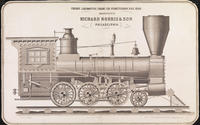 Freight locomotive engine for Pennsylvania Rail Road manufactured by Richard Norris & Son Philadelphia.