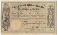 The North Philadelphia Plank Road Company [stock certificate]