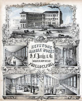 Keystone Marble Works. S. F. Jacoby & Co., Market St. betw. 20th & 21st Philadelphia.