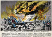 Terrible conflagration and destruction of the steam-boat "New Jersey"