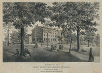South west view of West-Town Boarding School. Chester Co. Penna. Instituted 1794, opened 1799, enlarged 1847.