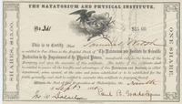 The Natatorium and Physical Institute [stock certificate]