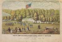 View of Camp Gallegher [sic] 13th Pennsylvania Cavalry, 2d Battalion. near Falls of Schuylkill.