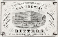 Mayer, Strouse & Baum's continental bitters. No. 116 North 3rd St. Philadelphia.