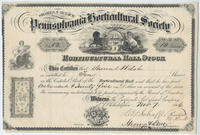 Pennsylvania Horticultural Society [certificate].
