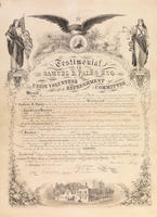 Testimonial to Samuel B. Fales Esq. from the Union Volunteer Refreshment Committee,