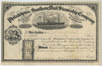 Philadelphia and Southern Mail Steamship Company [stock certificate]