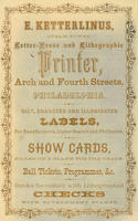 E. Ketterlinus, steam power letter-press and lithographic printing house, n.w. cor. Arch & 4th sts. Philadelphia.