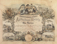 Pennsylvania State Agricultural Society [certificate]