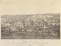 Bird's eye view, Centennial buildings. 1876. Fairmount Park, Philadelphia.