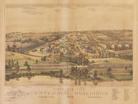 Bird's eye view, Centennial buildings. 1876. Fairmount Park, Philadelphia.