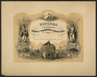 [Diploma of the Philadelphia Society for Promoting Agriculture at the annual exhibition held at Powelton, Philadal Sept. 1860]