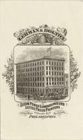 Lehman & Bolton steam power lithographic & letter press printing rooms. Library Street, Goldsmith's Hall. Opp. Post Office, Philadelphia.