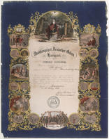 Unabhangiger Deutscher Orden der Harugari. Dieses diploma [certificate]