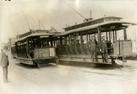 [Jackson Street and Mifflin Street electric trolleys, with drivers and passengers.] 